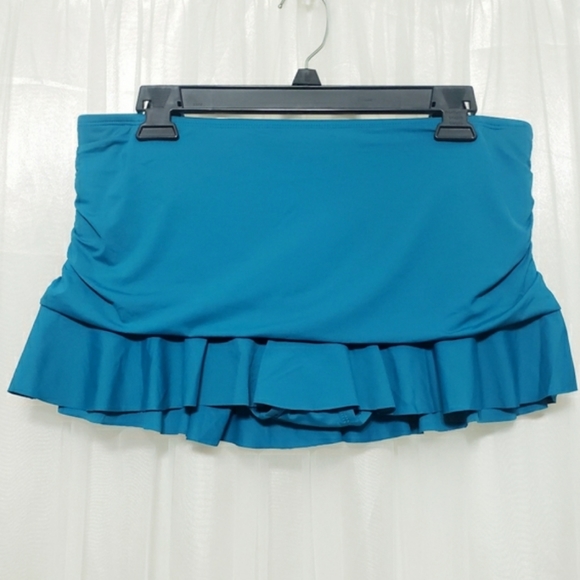Sz 10 La Blanca  Island Goddess Ruffle Swim Skirt - Picture 14 of 16